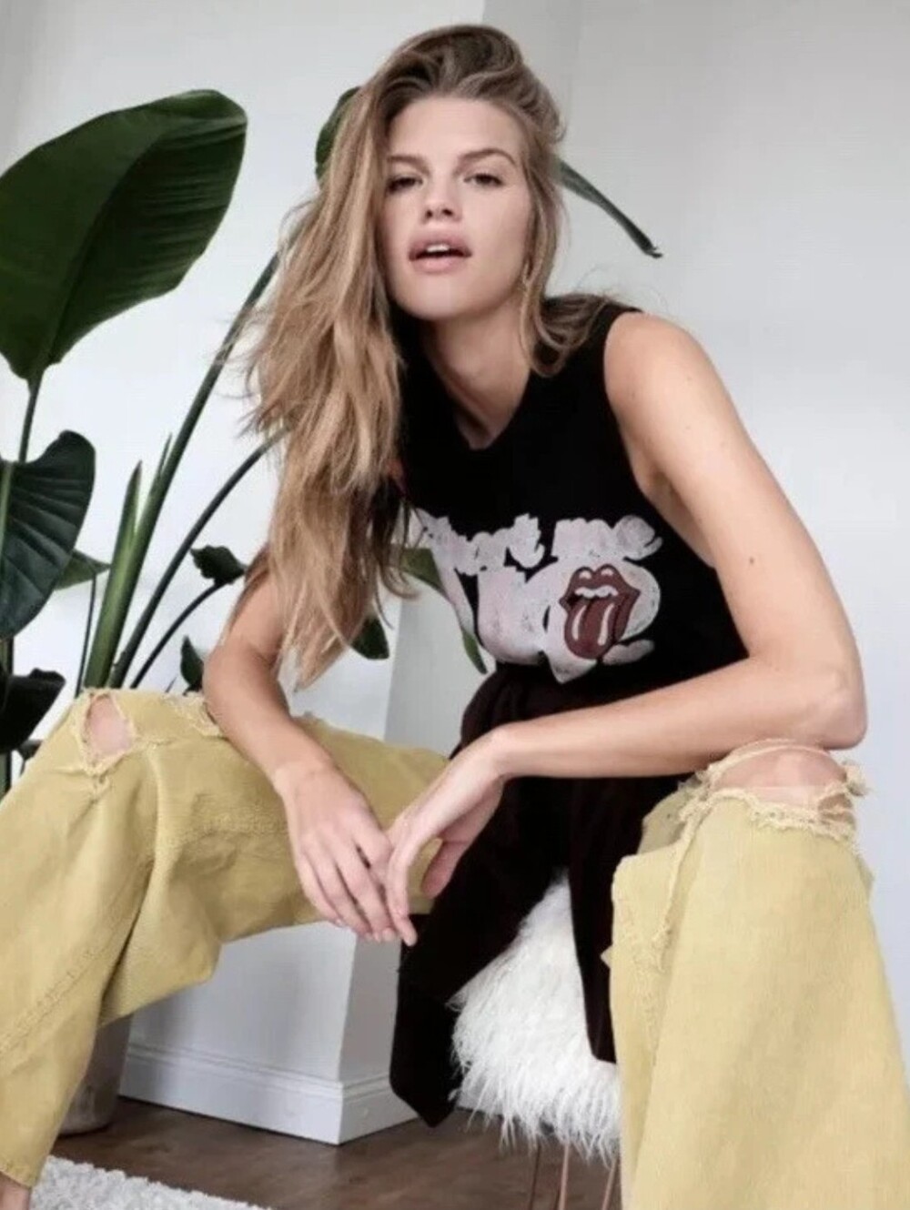 Daydreamer For Free People Rolling Stones Start Me Up Tank Size S